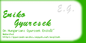 eniko gyurcsek business card